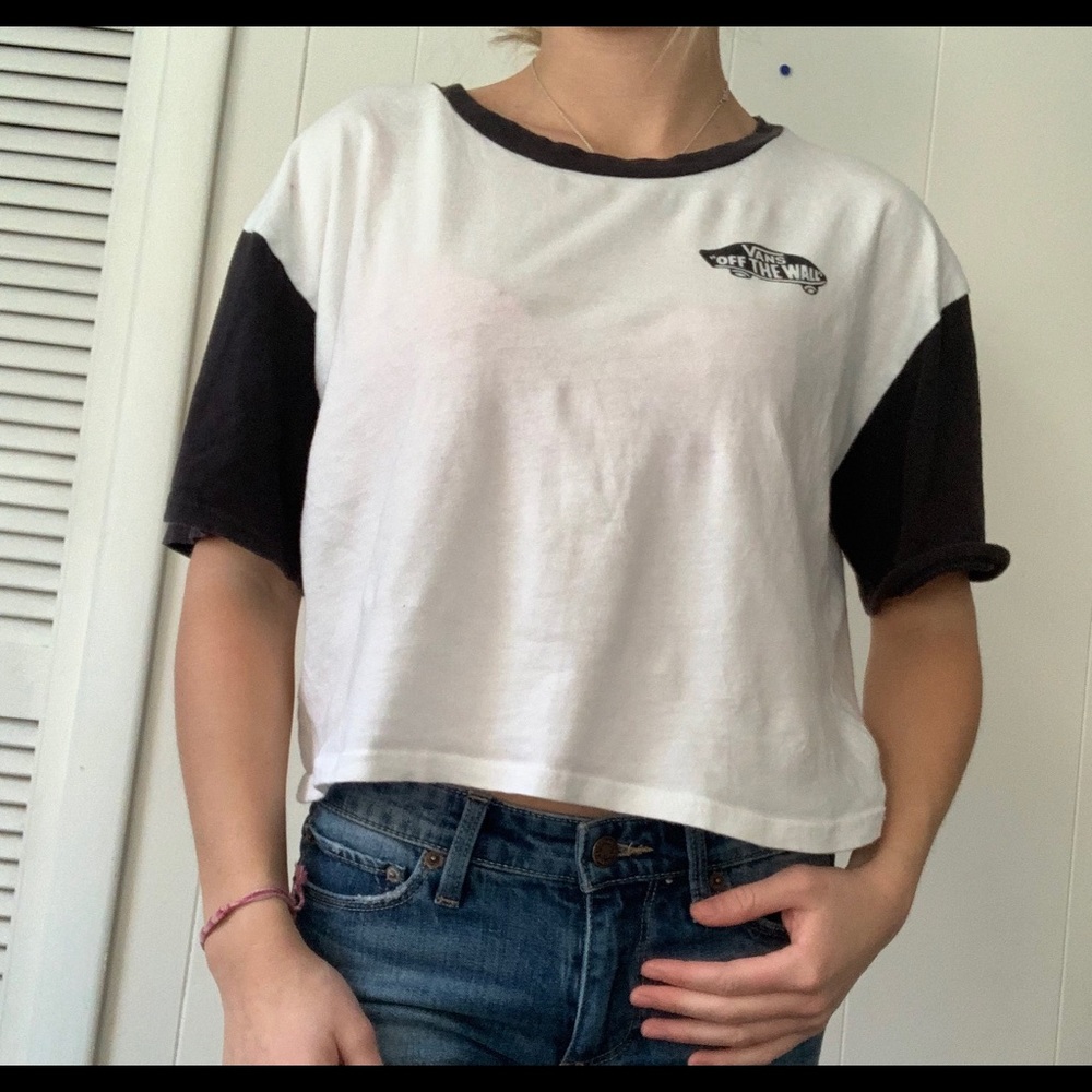 Vans black and white tee
